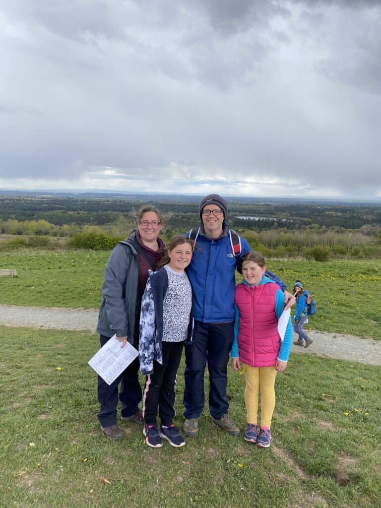 At the top of the hill on the navigation course